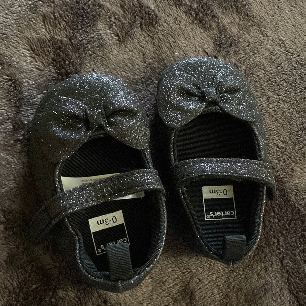 Black glitter shoes